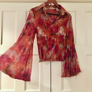 Vintage Floral Wide Sleeve Top